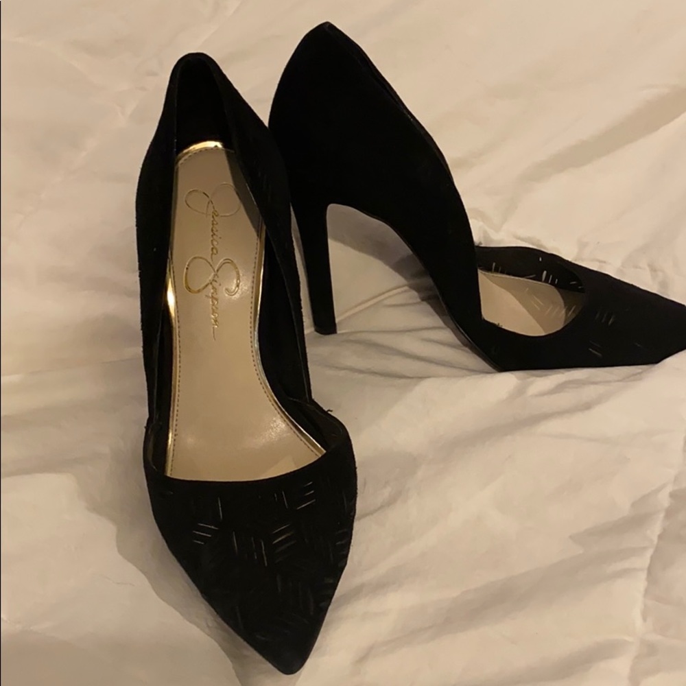 Jessica Simpson Black D'Orsay Charlie pumps 8.5